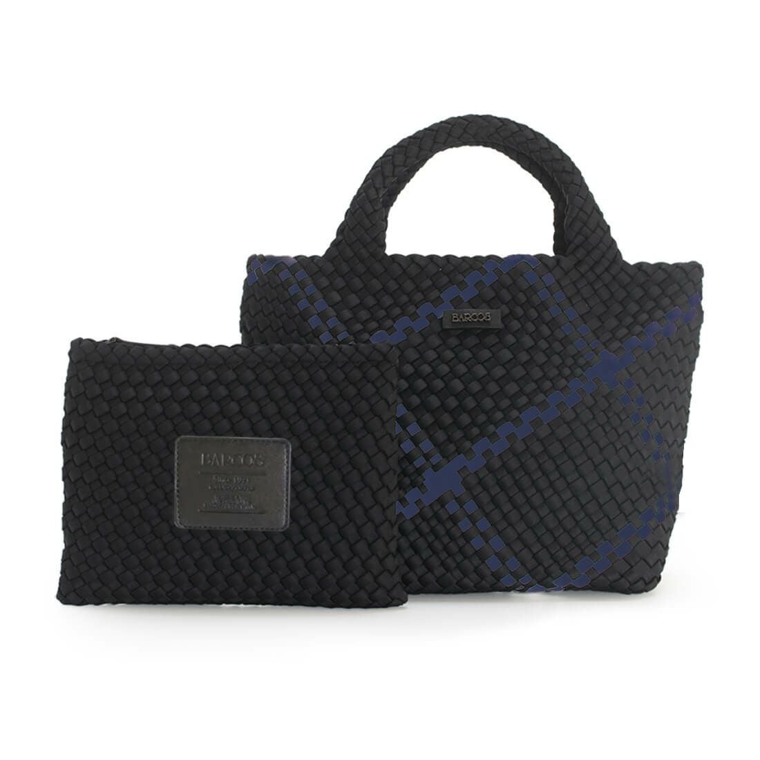 バイカラーメッシュハンドバッグ