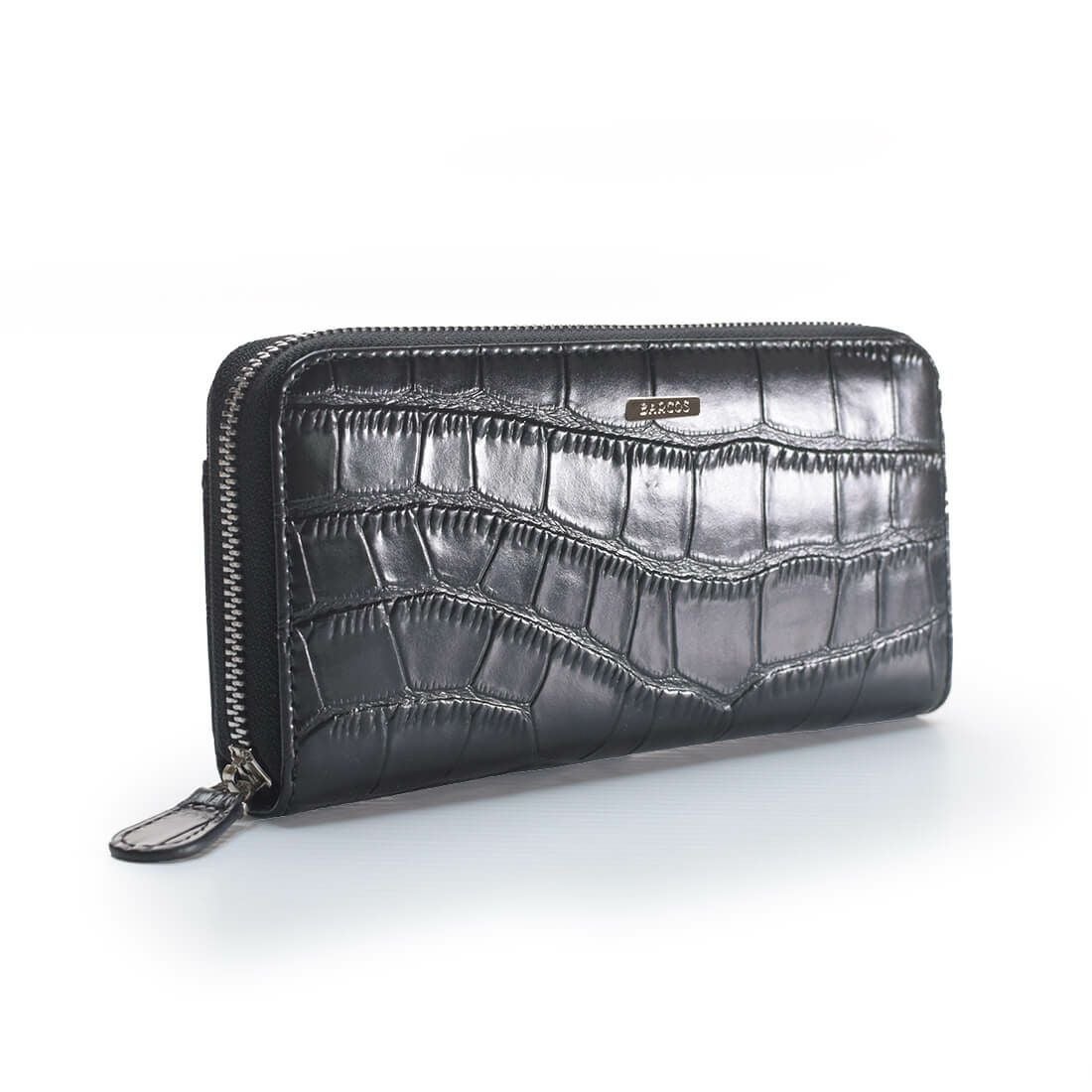 クロコ調ギャルソン型長財布
