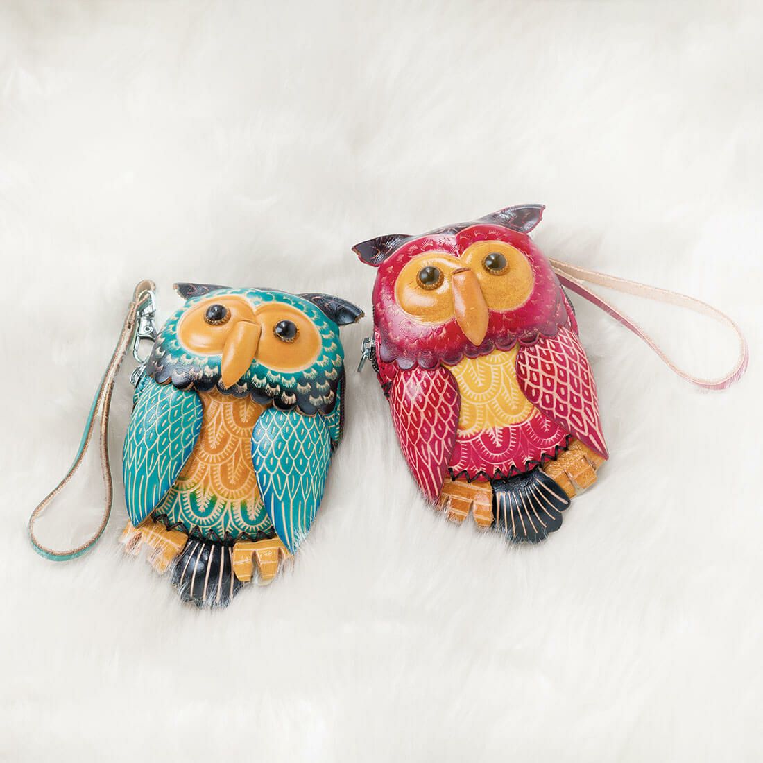 フクロウモチーフポーチ