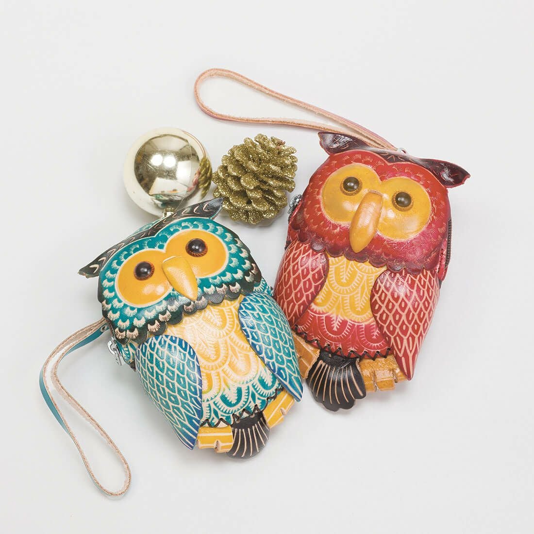 フクロウモチーフポーチ