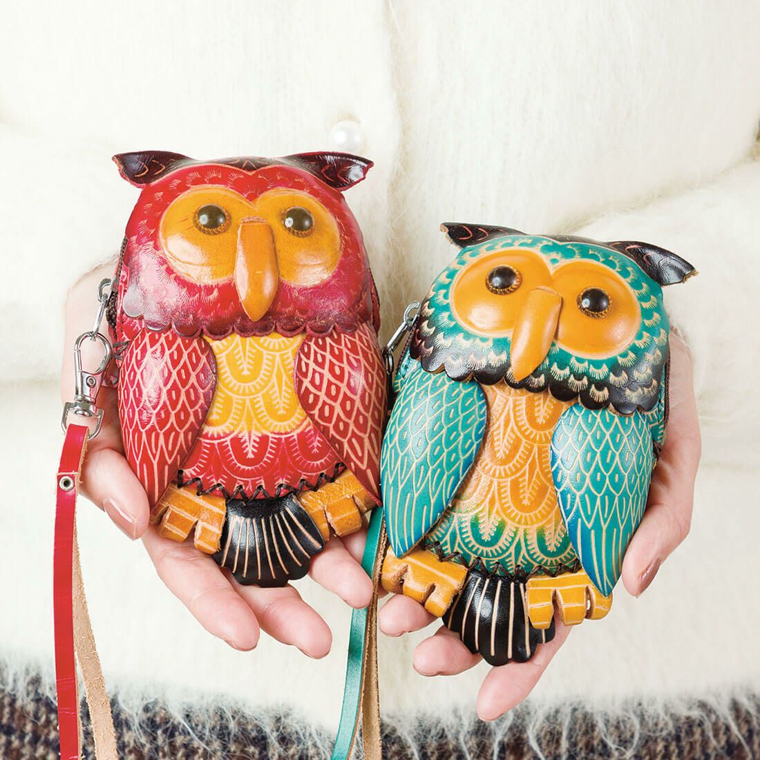 フクロウモチーフポーチ