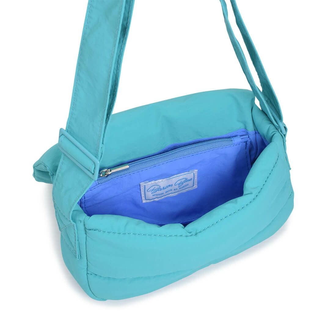 ステッチデザインナイロンミニショルダーバック