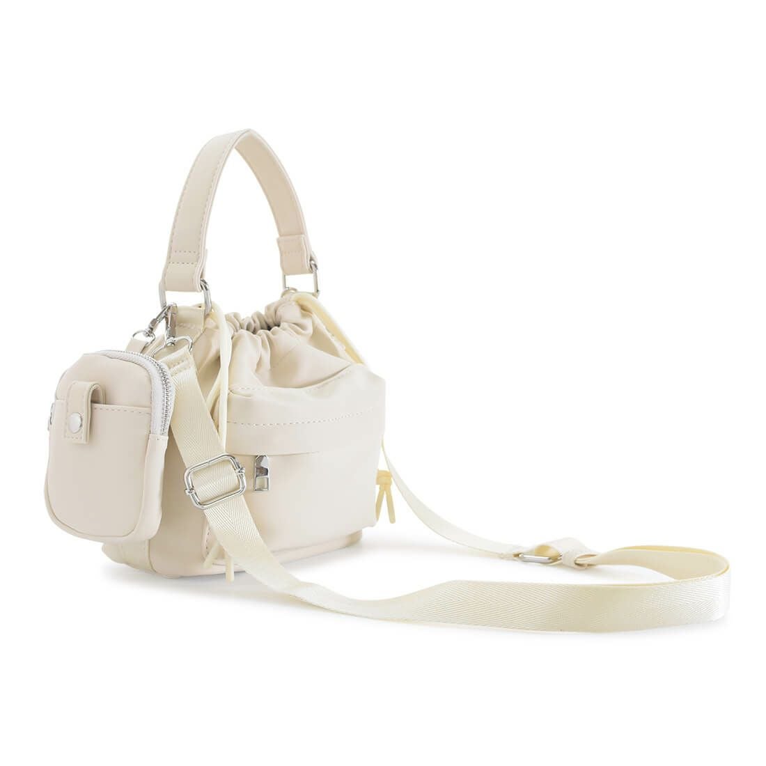 スクエア型2way巾着バッグ