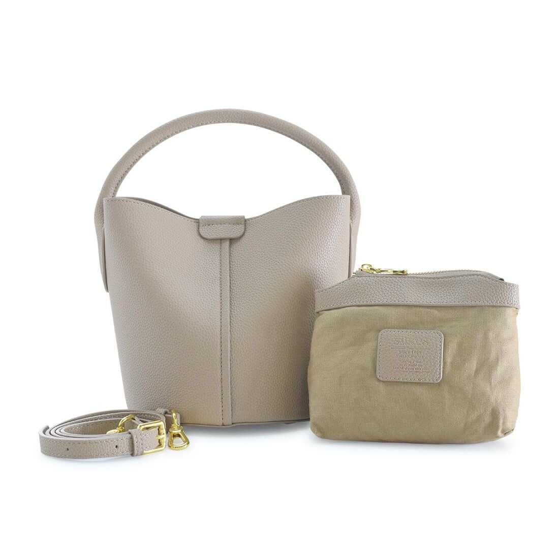 シュリンクレザーバケツ型2wayワンハンドルバッグ