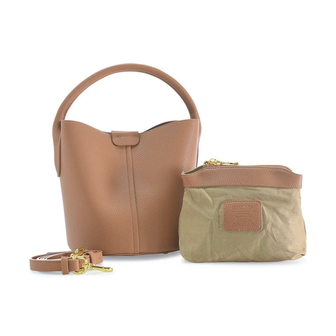 シュリンクレザーバケツ型2wayワンハンドルバッグ