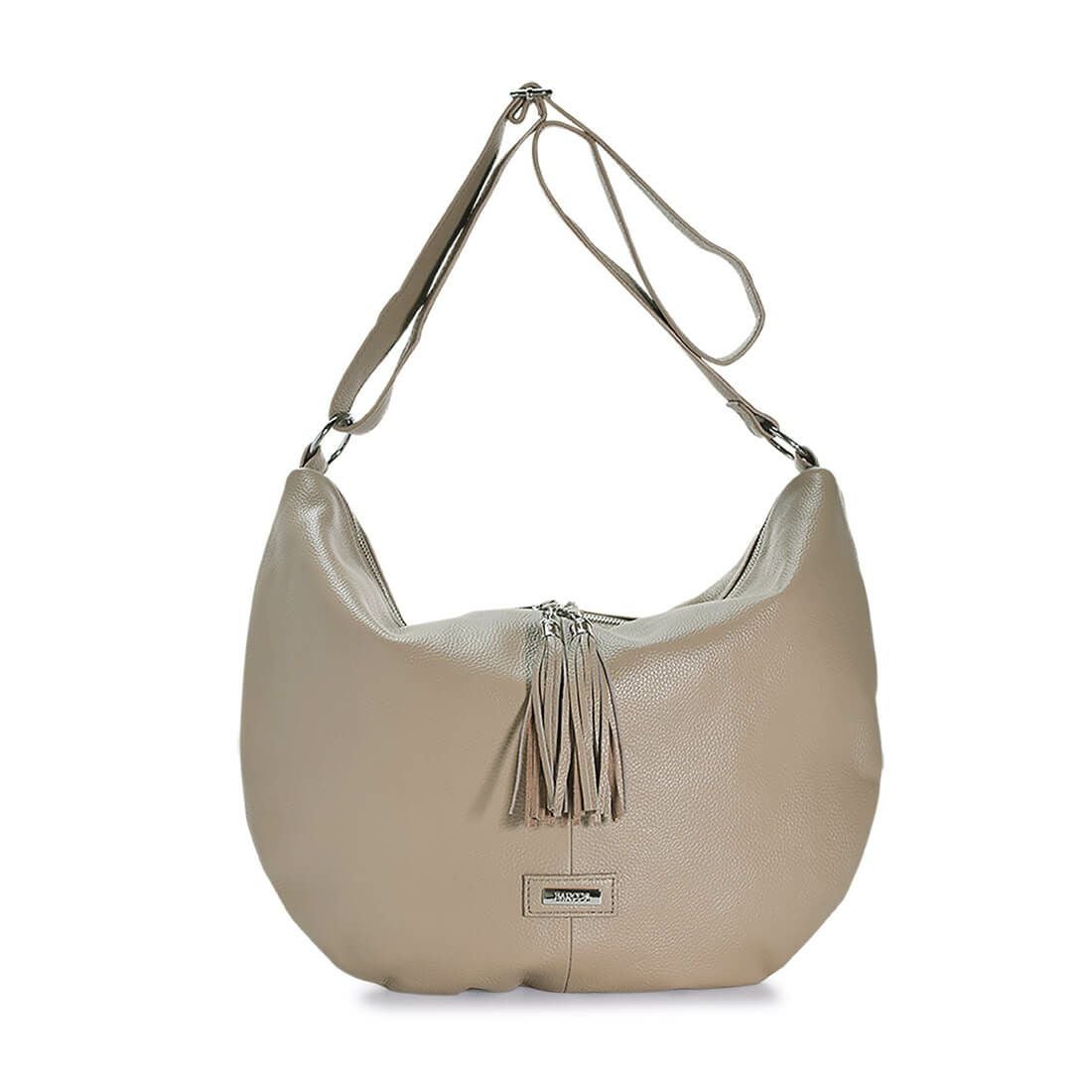 半月型レザーショルダーバッグ