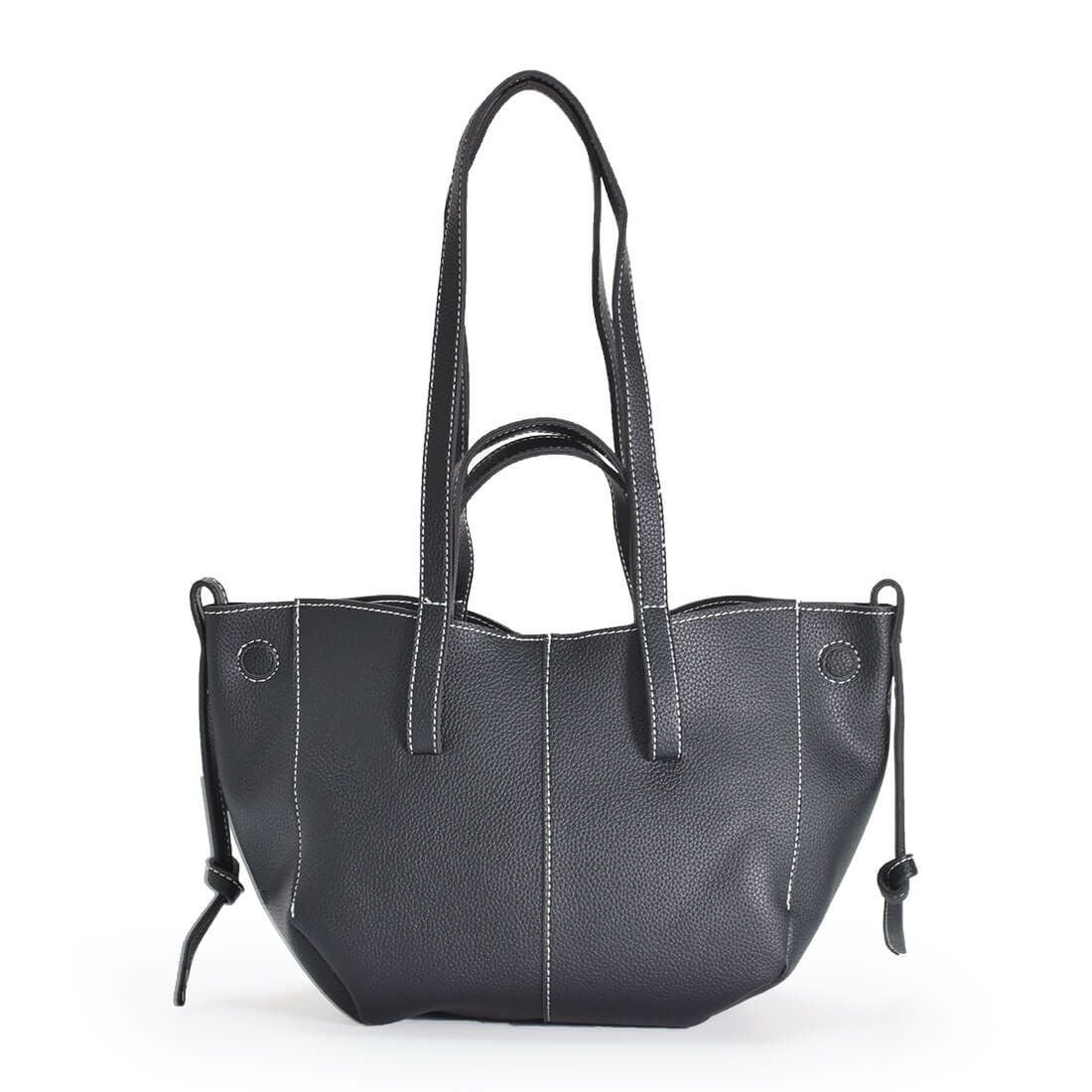 2wayフェイクレザー舟形バッグ