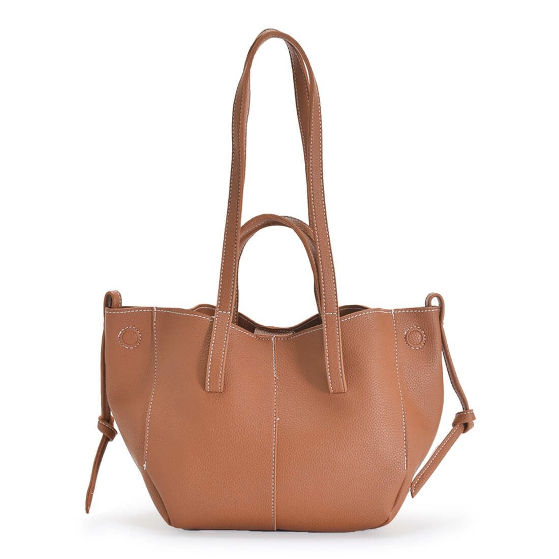 2wayフェイクレザー舟形バッグ