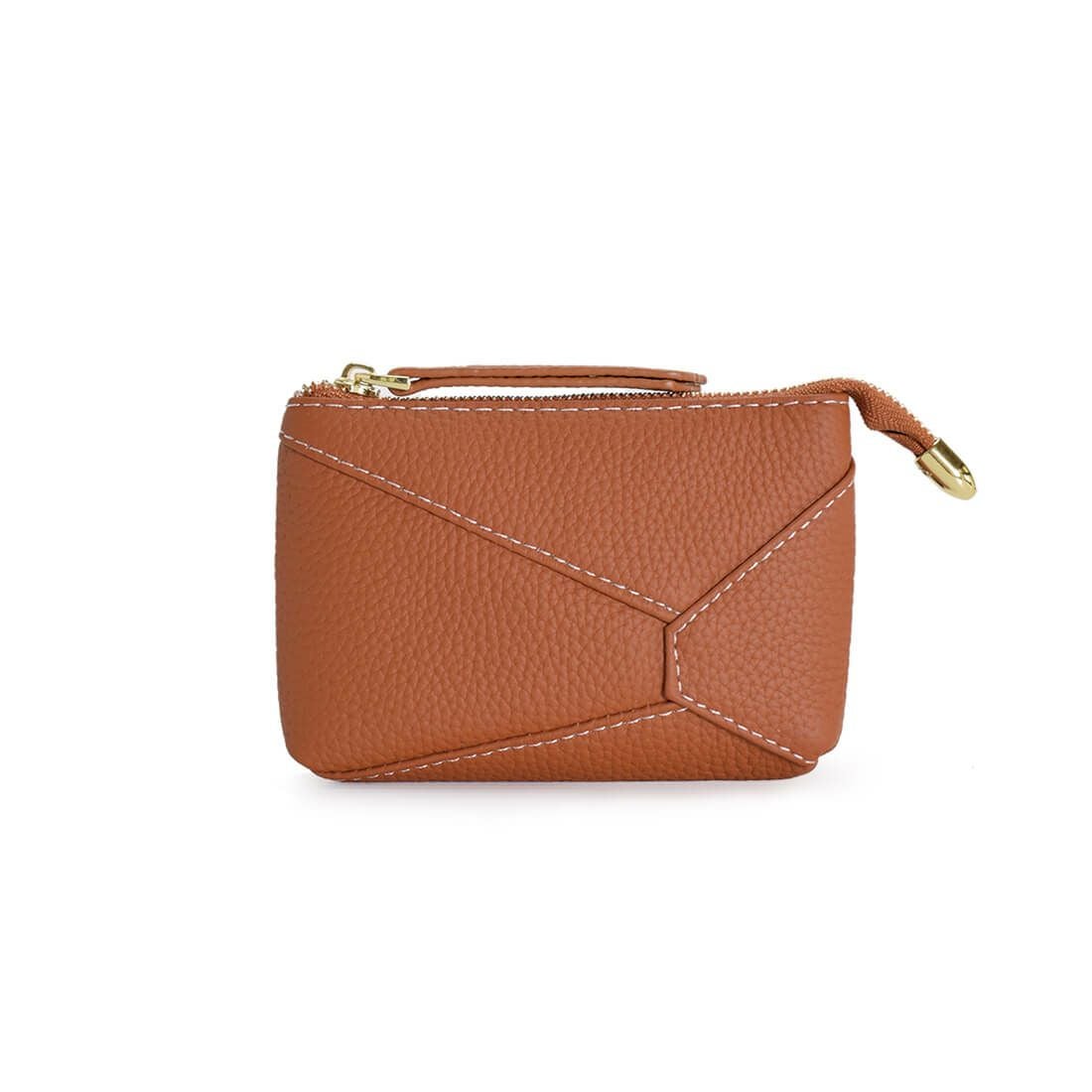 キーリング付きシュリンクレザーポーチ