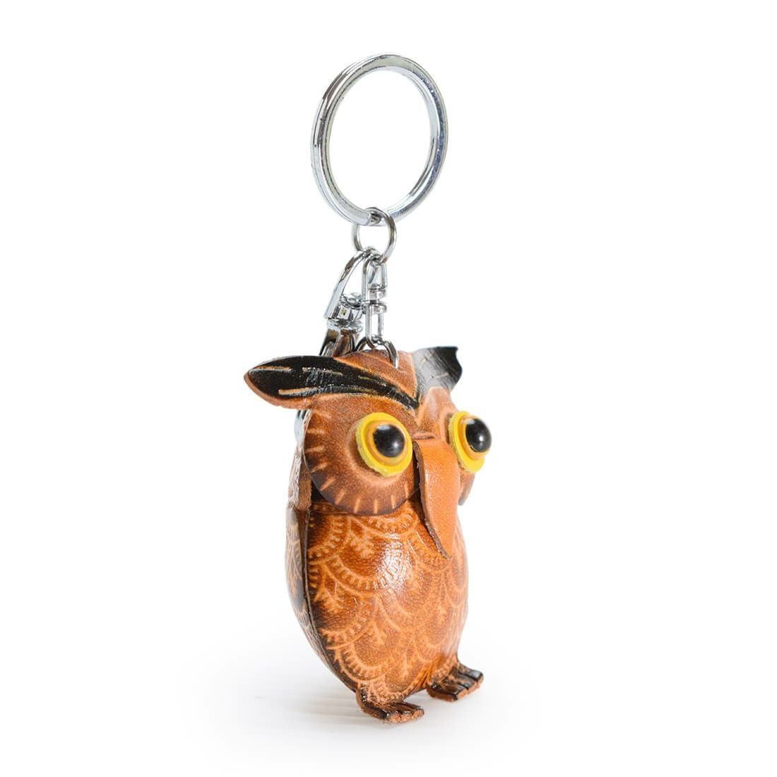 スリムシルエットフクロウモチーフキーホルダー