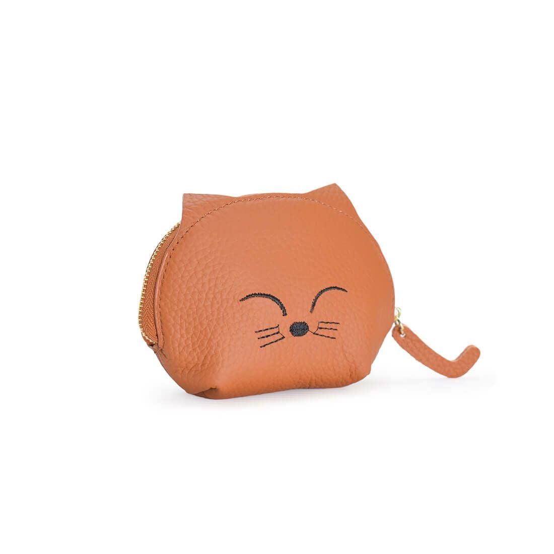 ネコモチーフレザーポーチ