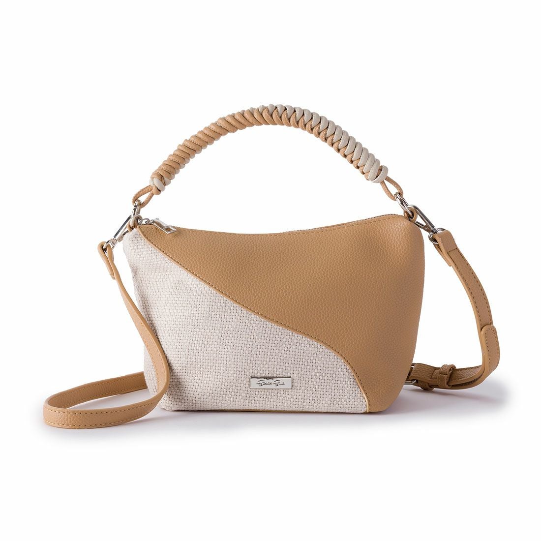 異素材ミックス2wayバッグ