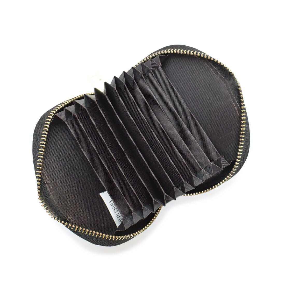 パンダモチーフ蛇腹式シュリンクレザーカード入れ