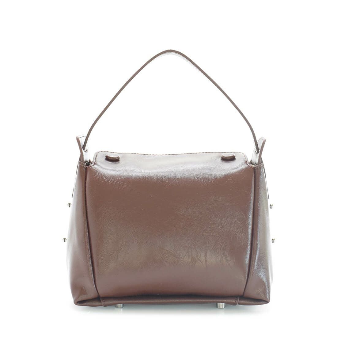 シワ加工レザー2wayミニスクエアバッグ