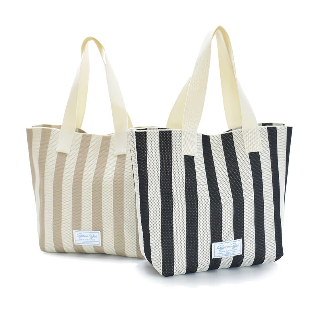 ストライプ柄軽量トートバッグ