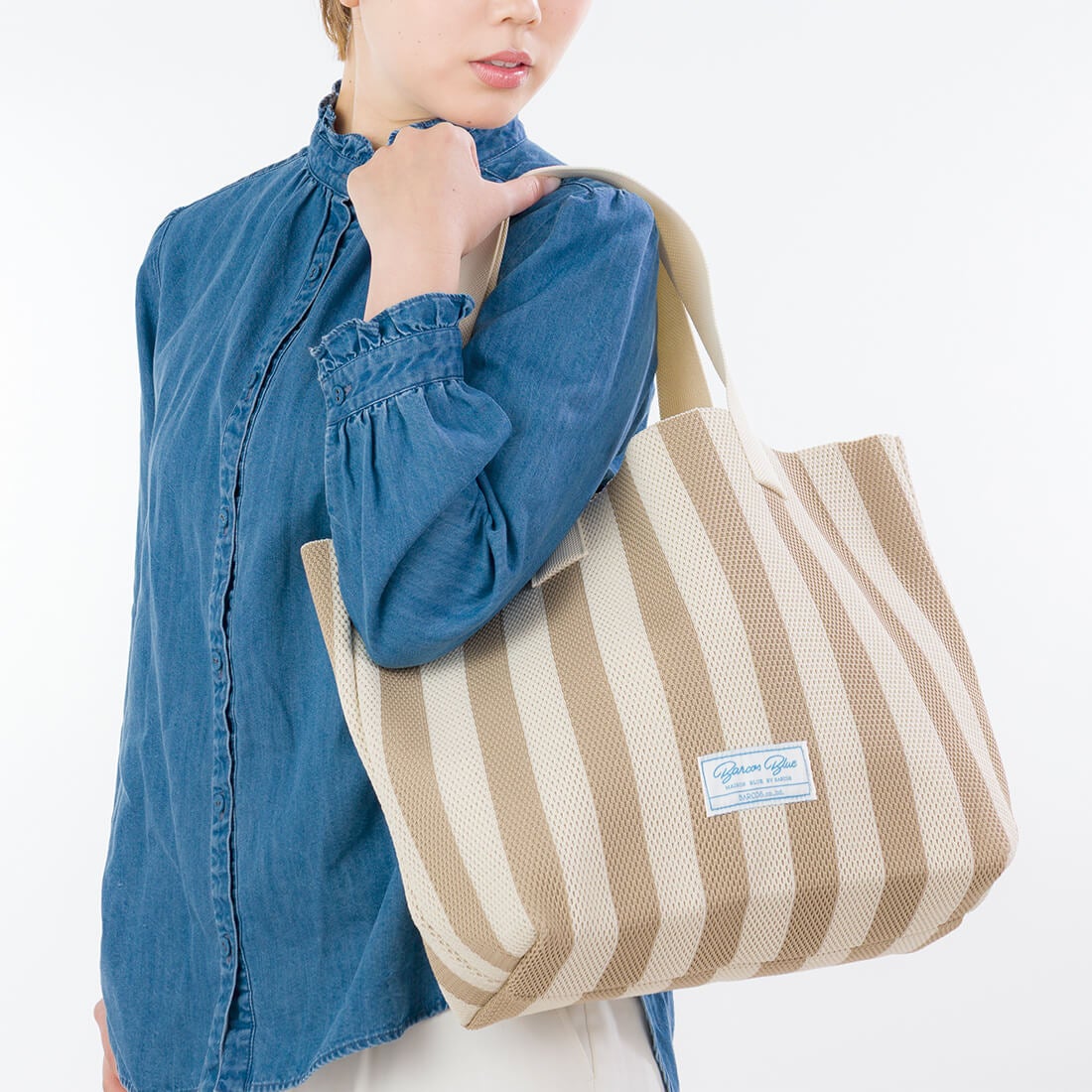 ストライプ柄軽量トートバッグ | バルコス公式オンラインショップ