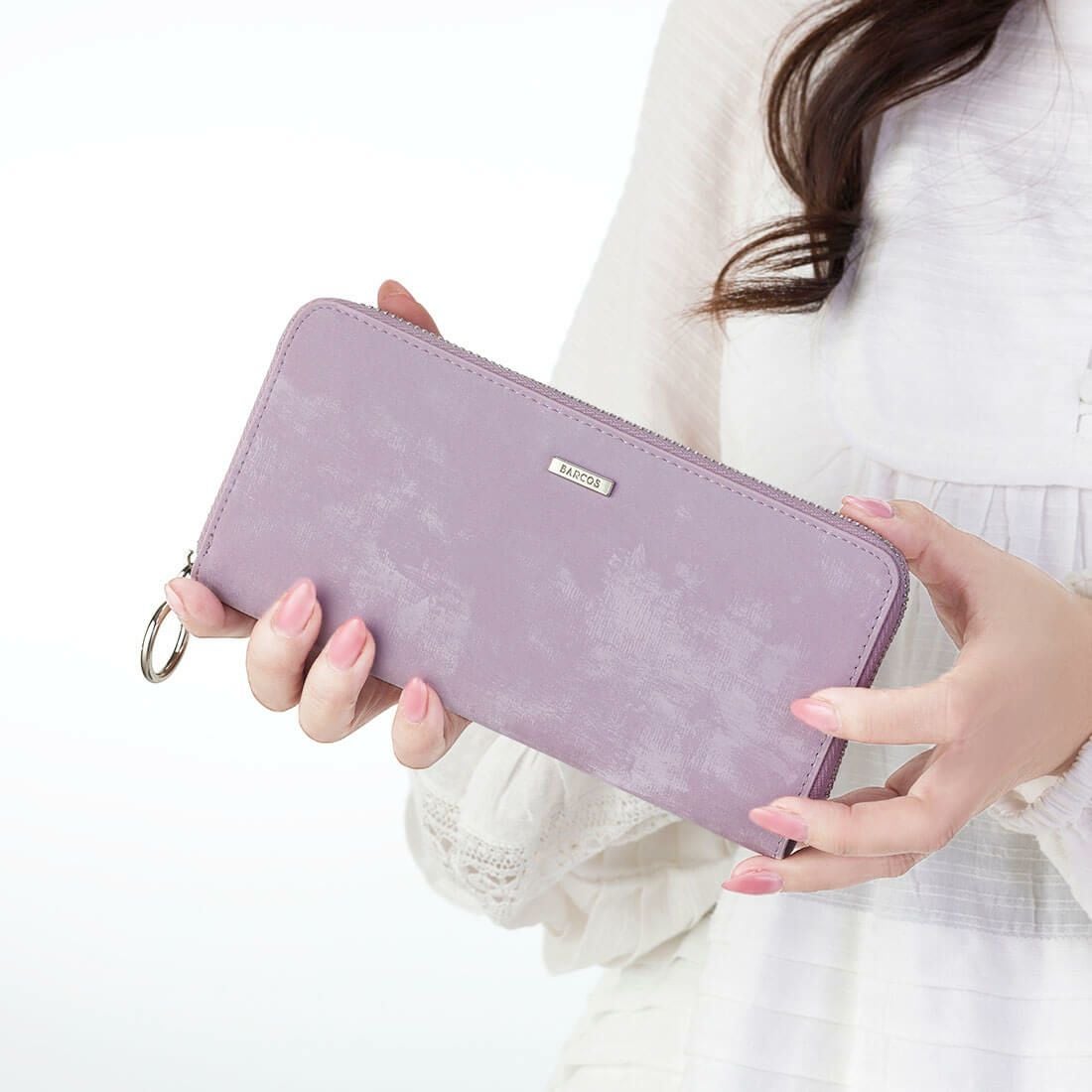 シルキーレザーラウンド型ロングウォレット