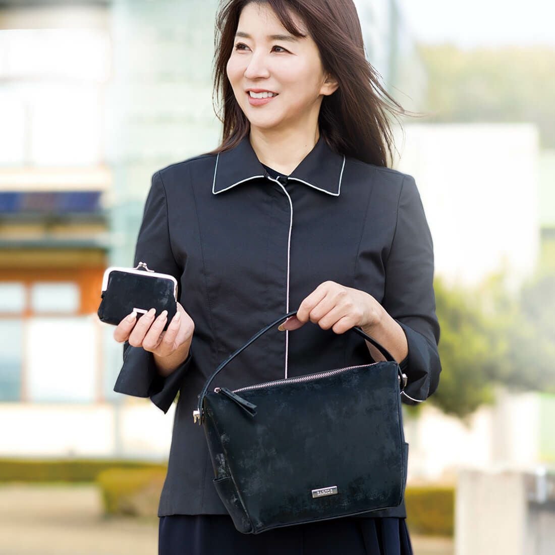 シルキーレザーコインケース＆ポーチセット