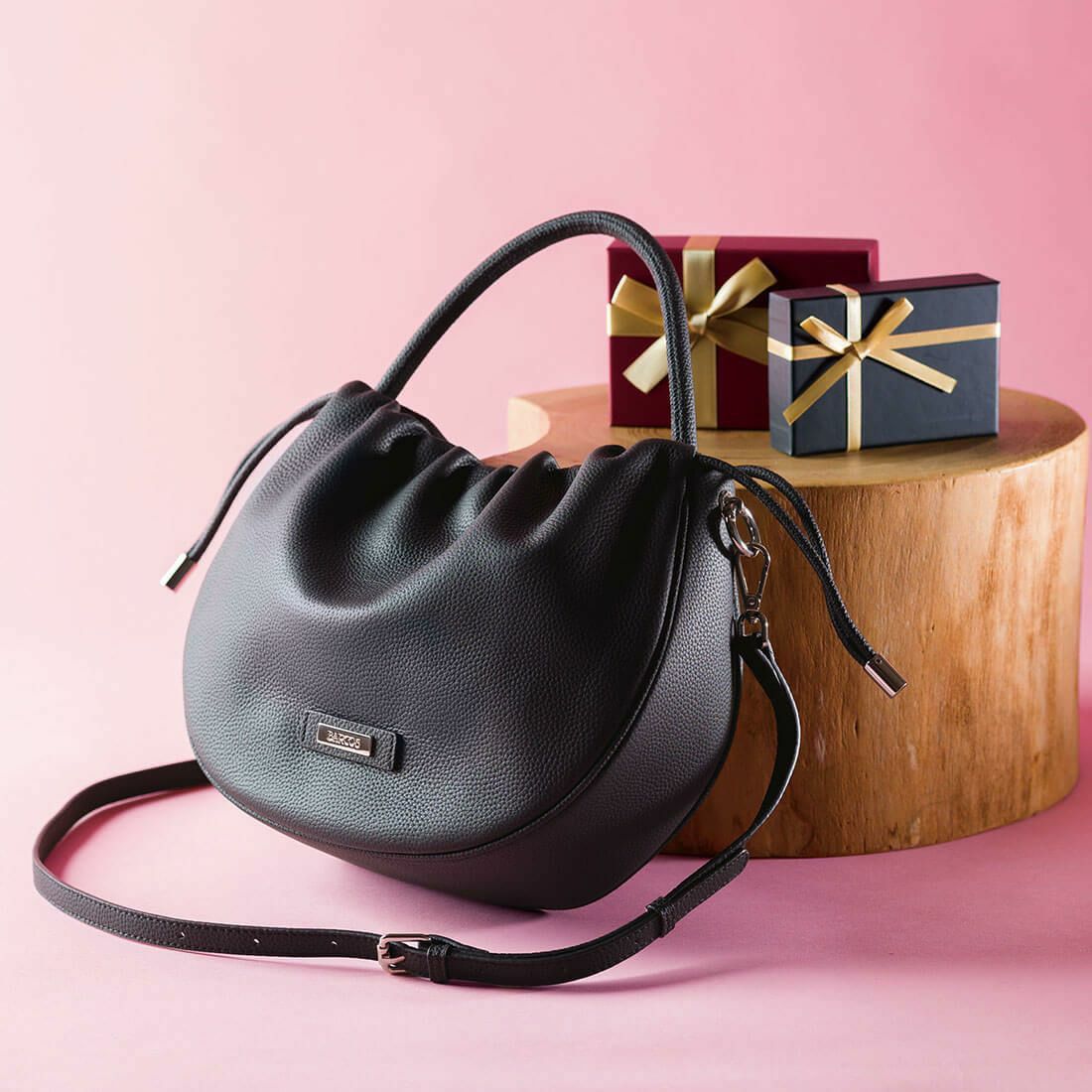 ワンハンドル2wayラウンド型バッグ