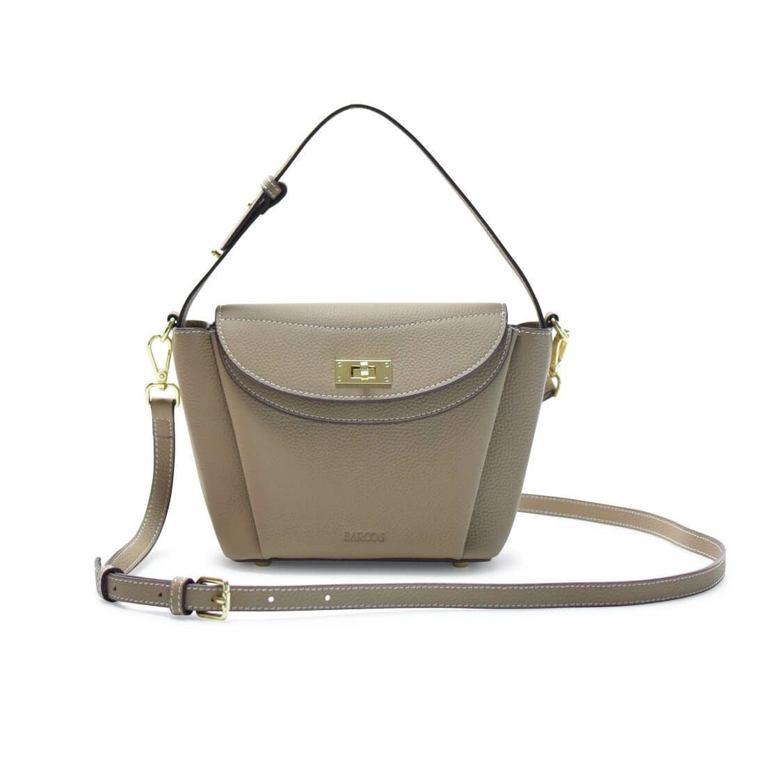 ステッチデザインレザースクエアバッグ