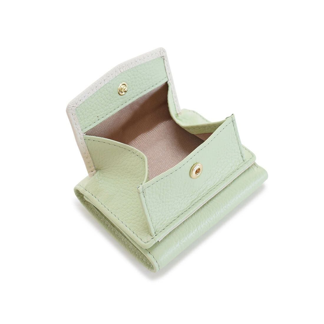 バイカラー牛革3つ折り財布