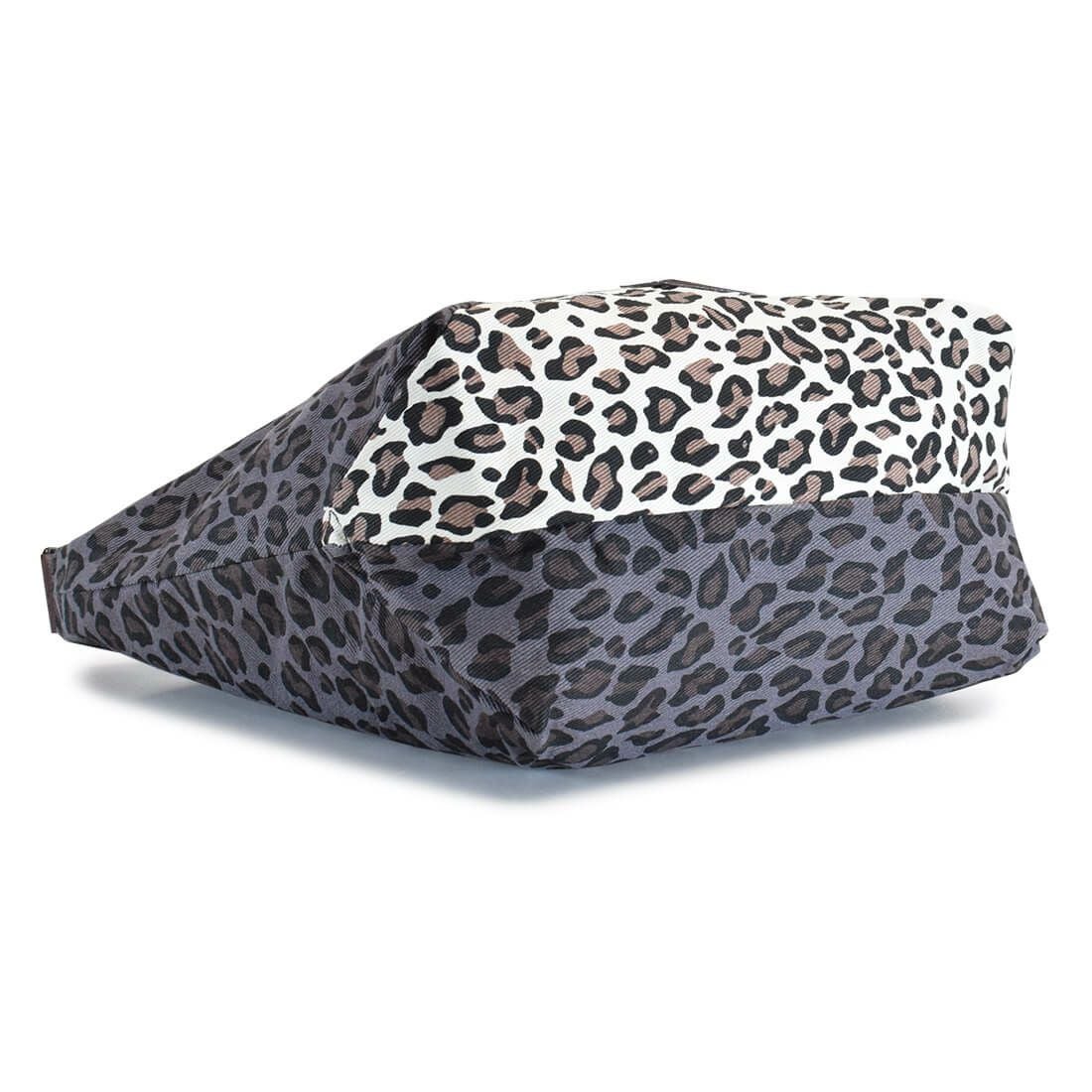 レオパード柄バイカラーショルダーバッグ