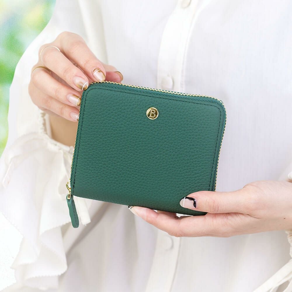 紛失防止チップ付きシュリンクレザー折財布＜ノヴィタ＞