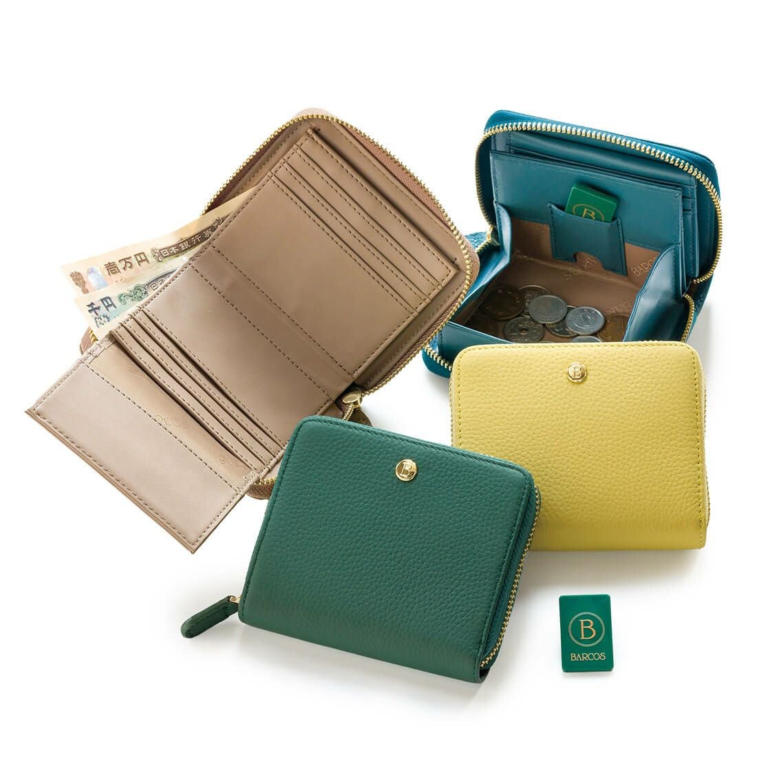 紛失防止チップ付きシュリンクレザー折財布＜ノヴィタ＞