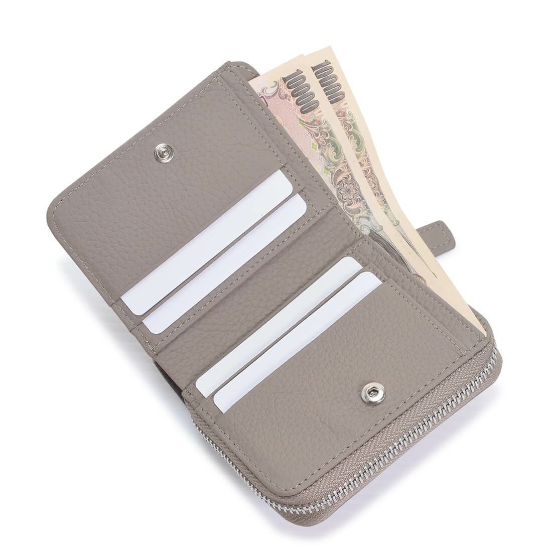 シュリンクレザー蛇腹折財布