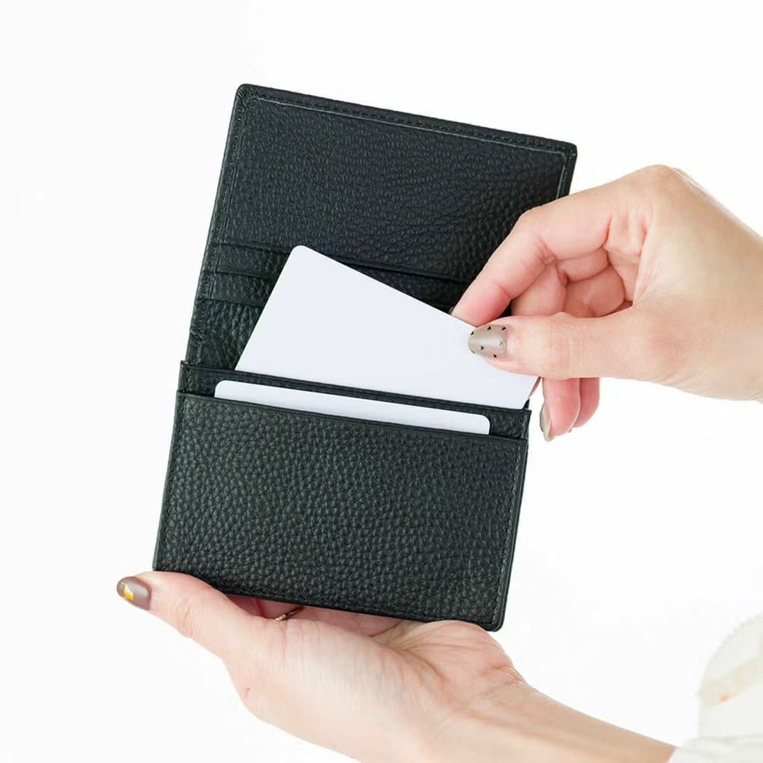 シュリンクレザー名刺入れ