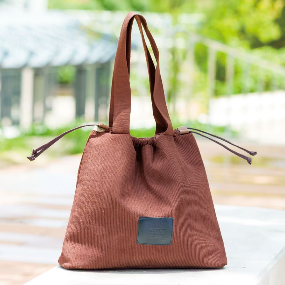 コーデュロイトートバッグ