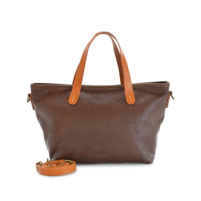 オレンジハンドル2wayレザーバッグ