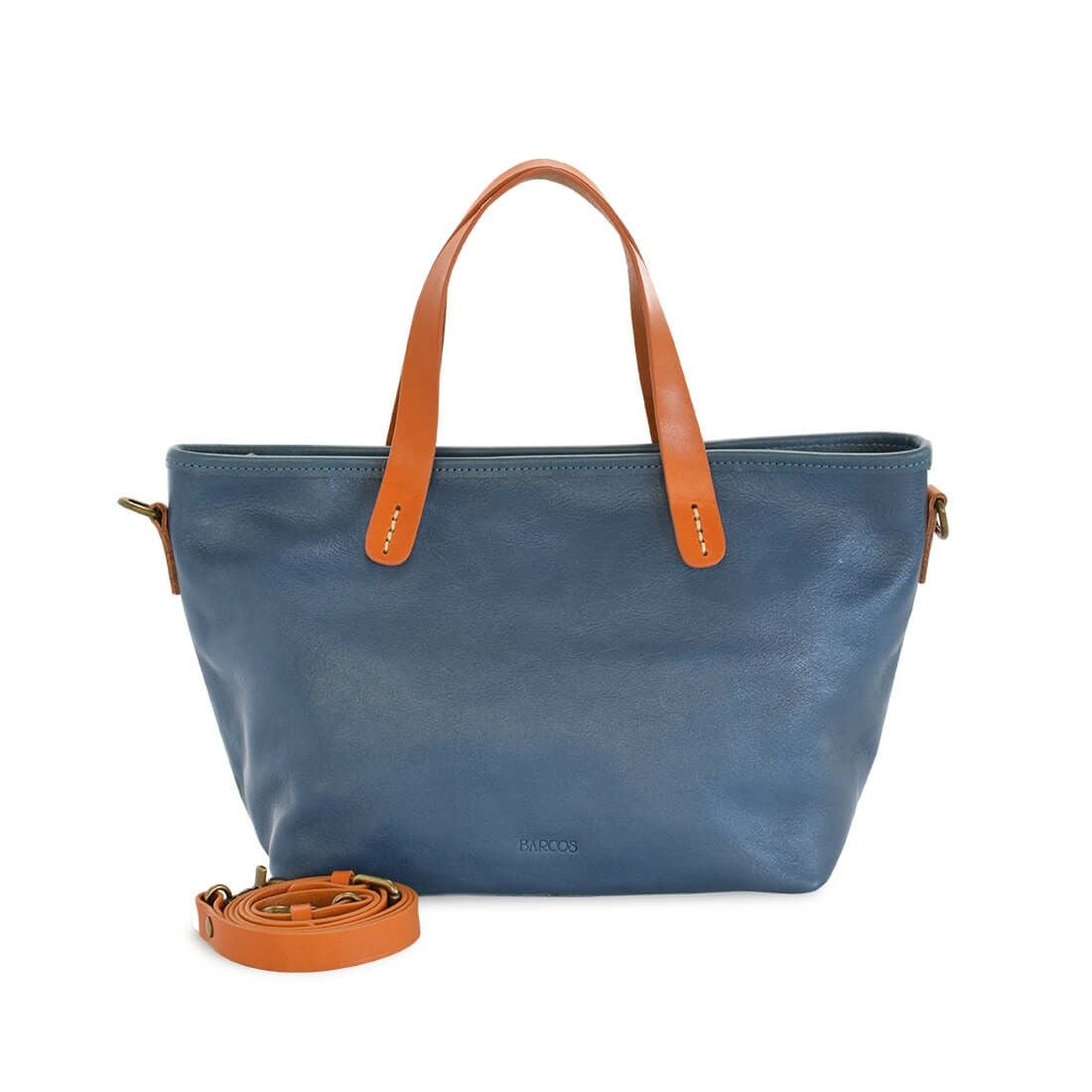 オレンジハンドル2wayレザーバッグ