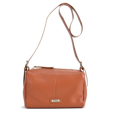 シュリンクレザーステッチデザインショルダーバッグ