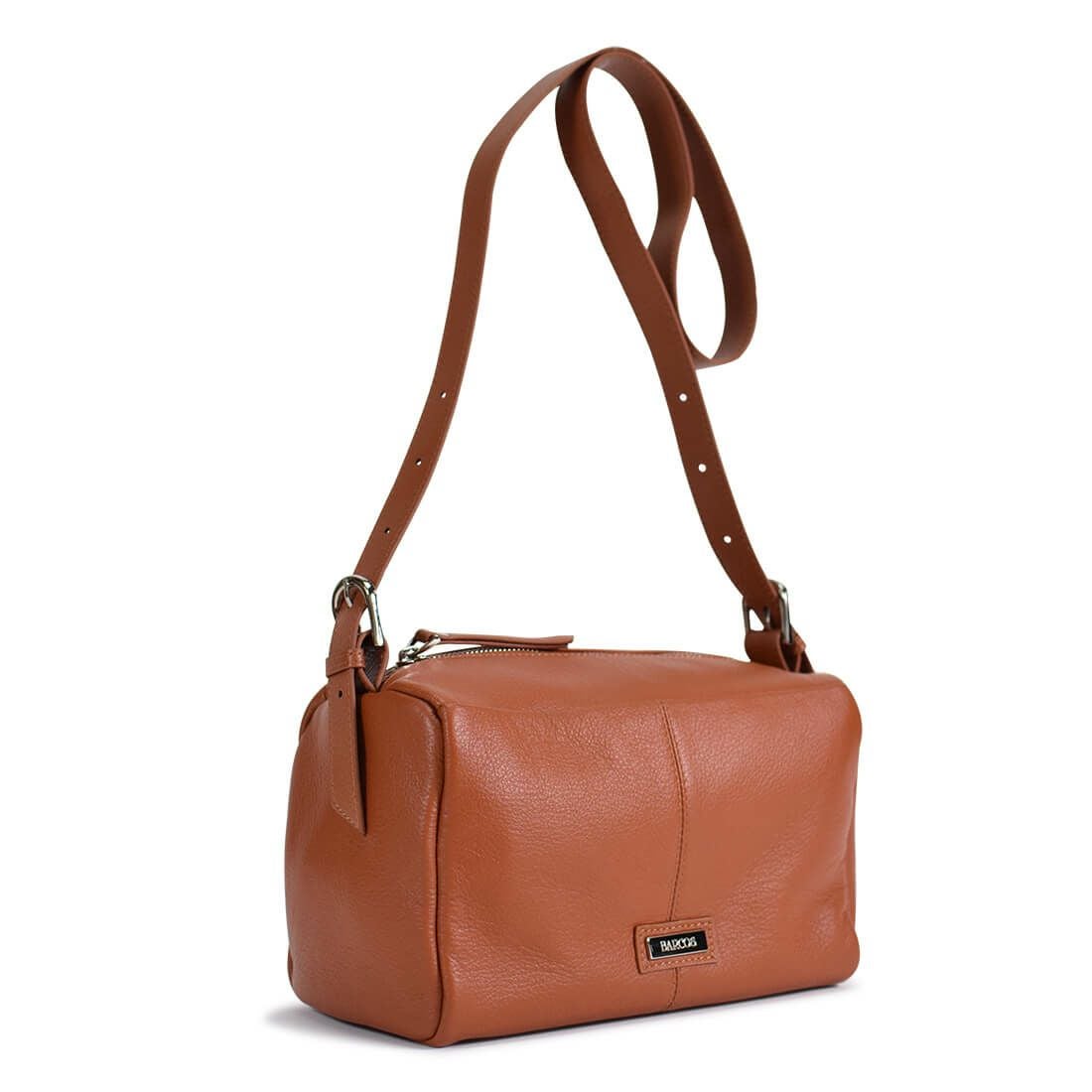 シュリンクレザーステッチデザインショルダーバッグ