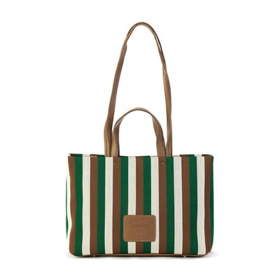 ストライプ柄ニット風2wayバッグ