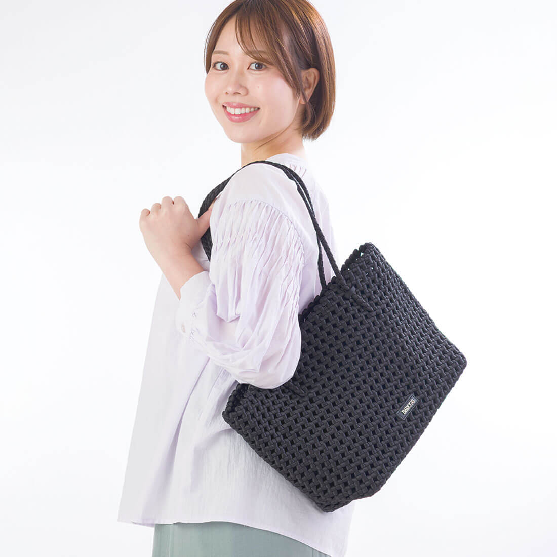 ポーチ付きメッシュトートバッグ