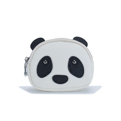 パンダモチーフ2層レザーポーチ