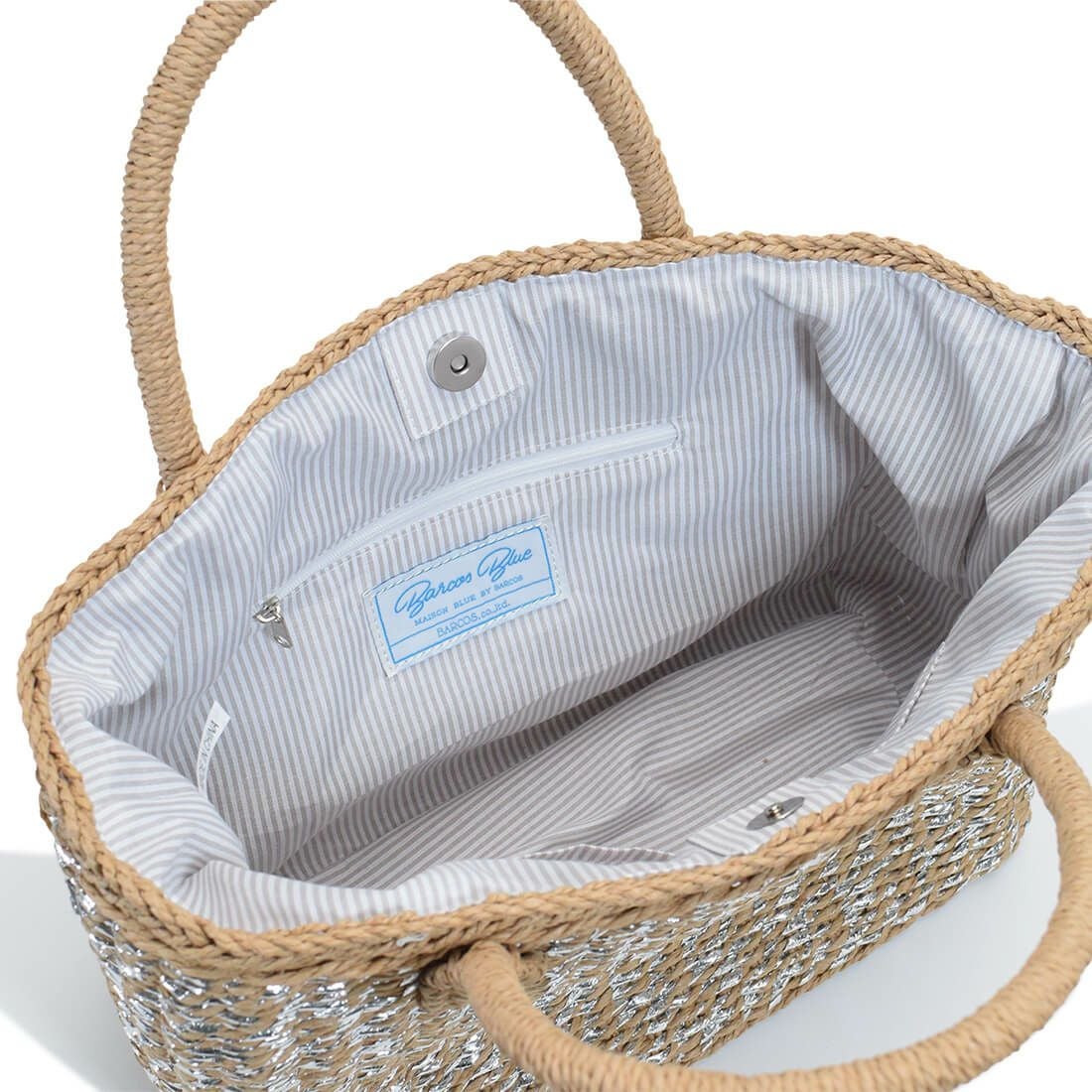 メタリックかごバッグ