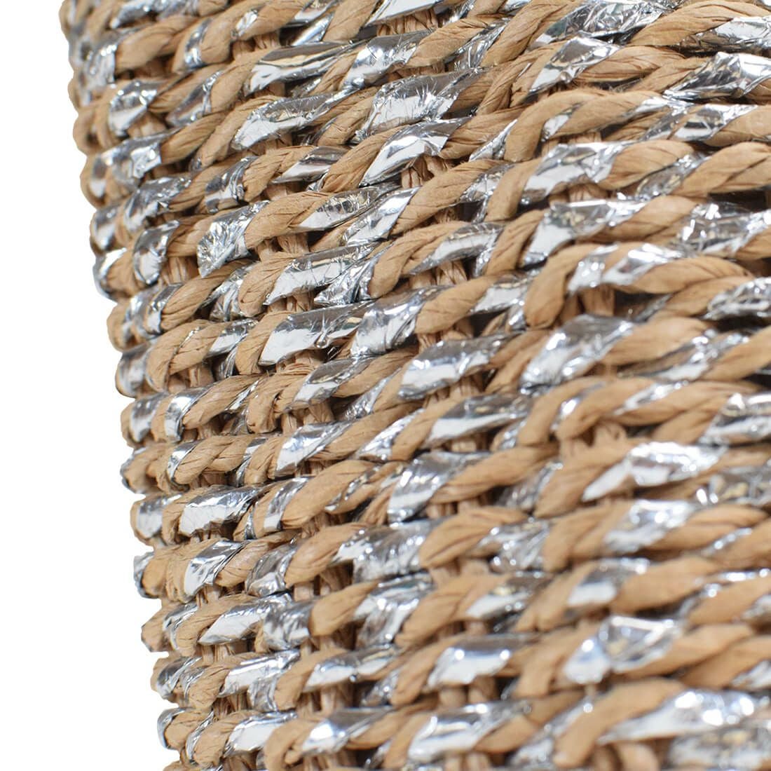 メタリックかごバッグ