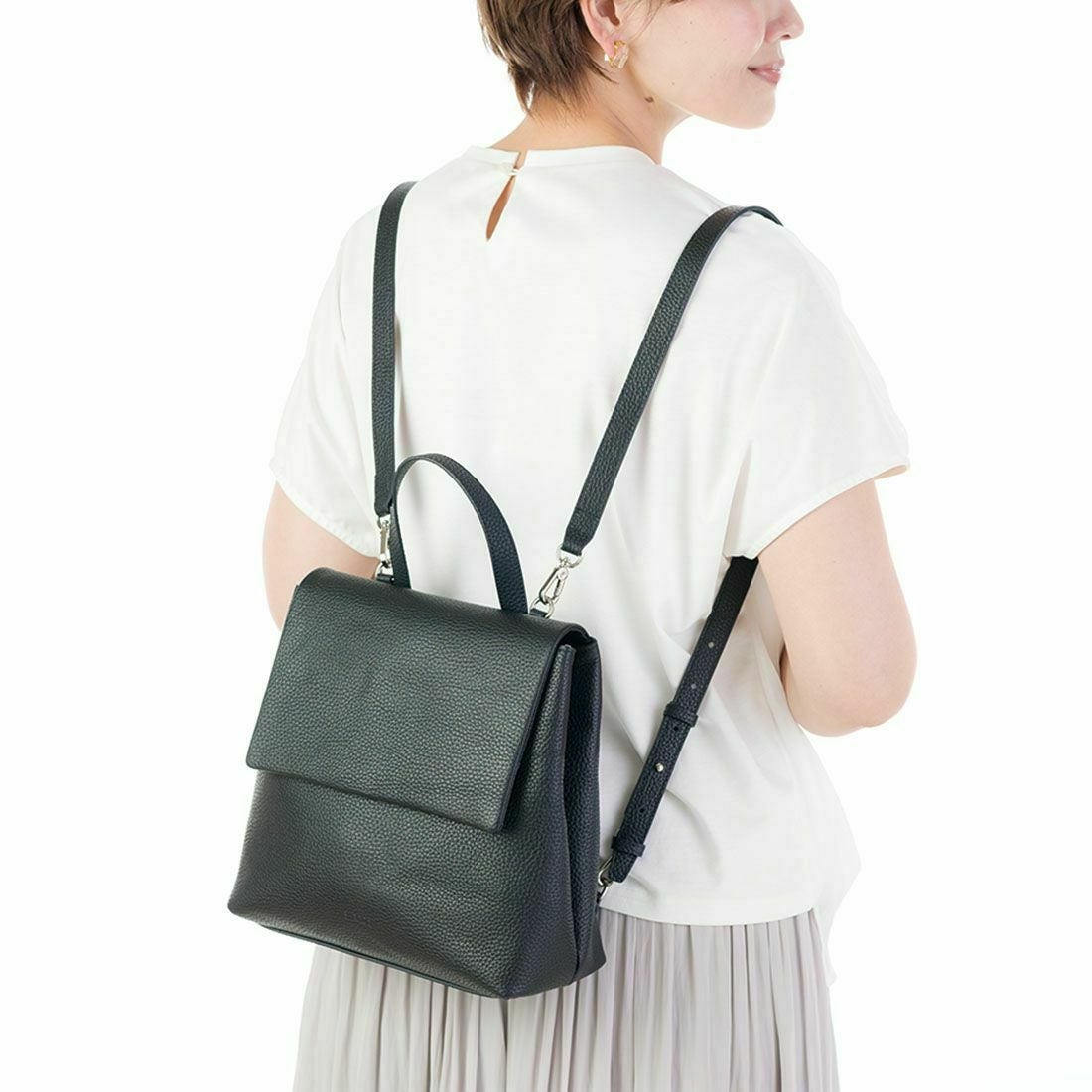 シュリンクレザー2wayリュック