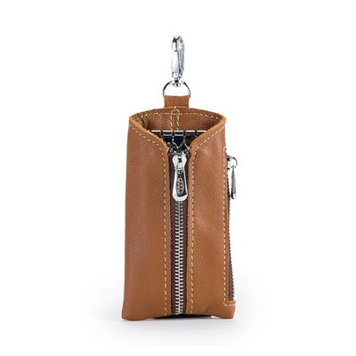 ポケット付きシュリンクレザーキーケース