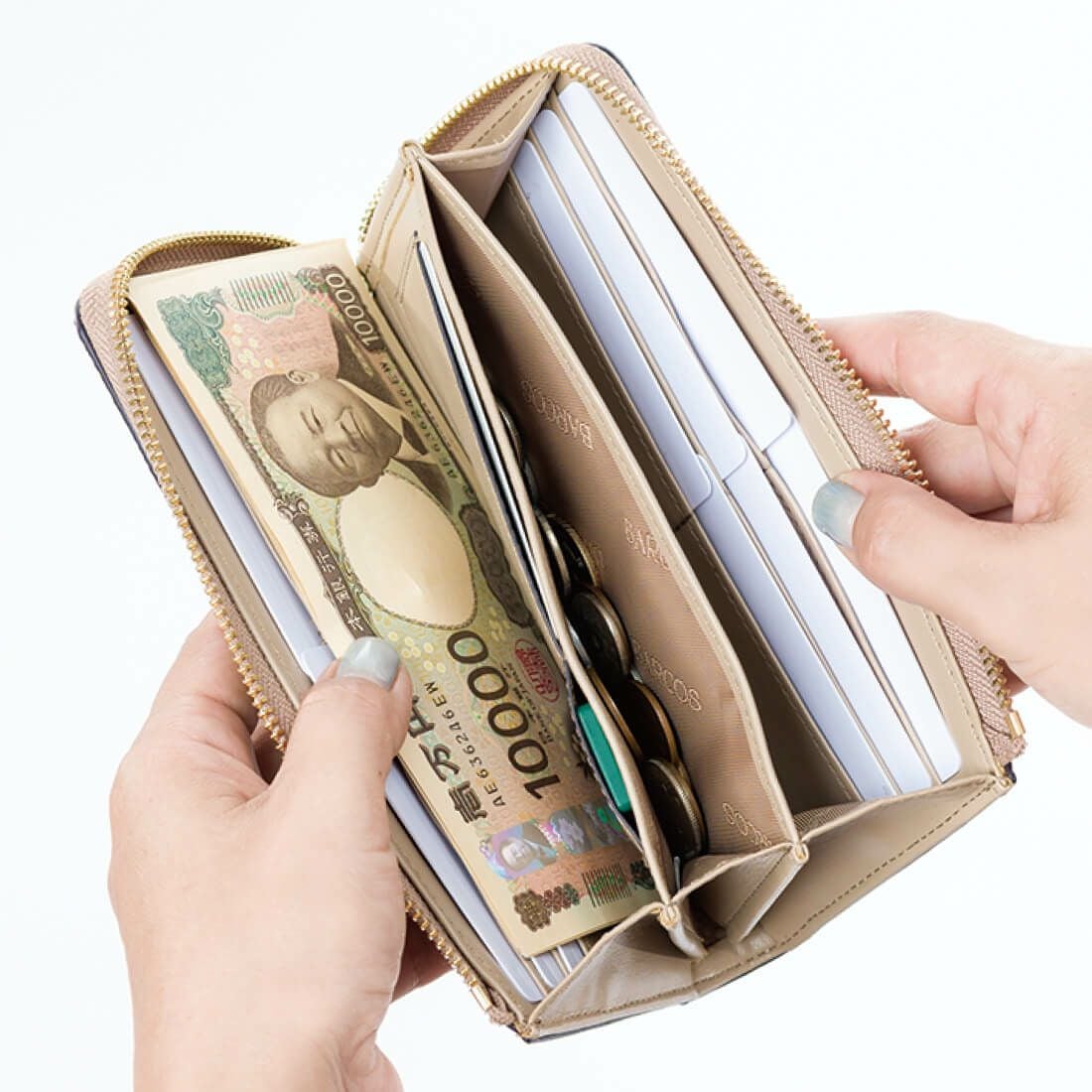 シュリンクレザーJ字型ウォレット＜ナビオ＞＆リトルノセット