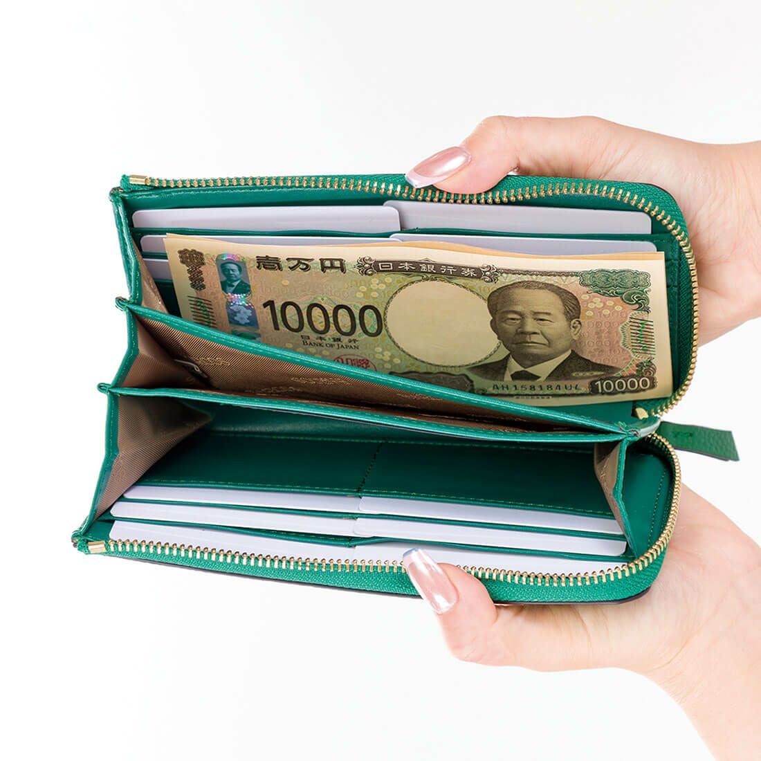 シュリンクレザーJ字型ウォレット＜ナビオ＞＆リトルノセット