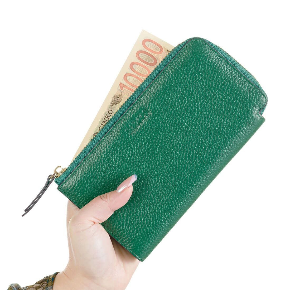 シュリンクレザーJ字型ウォレット＜ナビオ＞＆リトルノセット