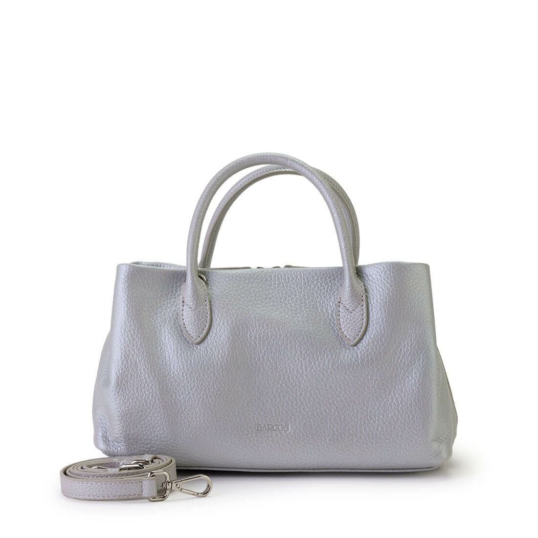 シュリンクレザー3層ハンドバッグ