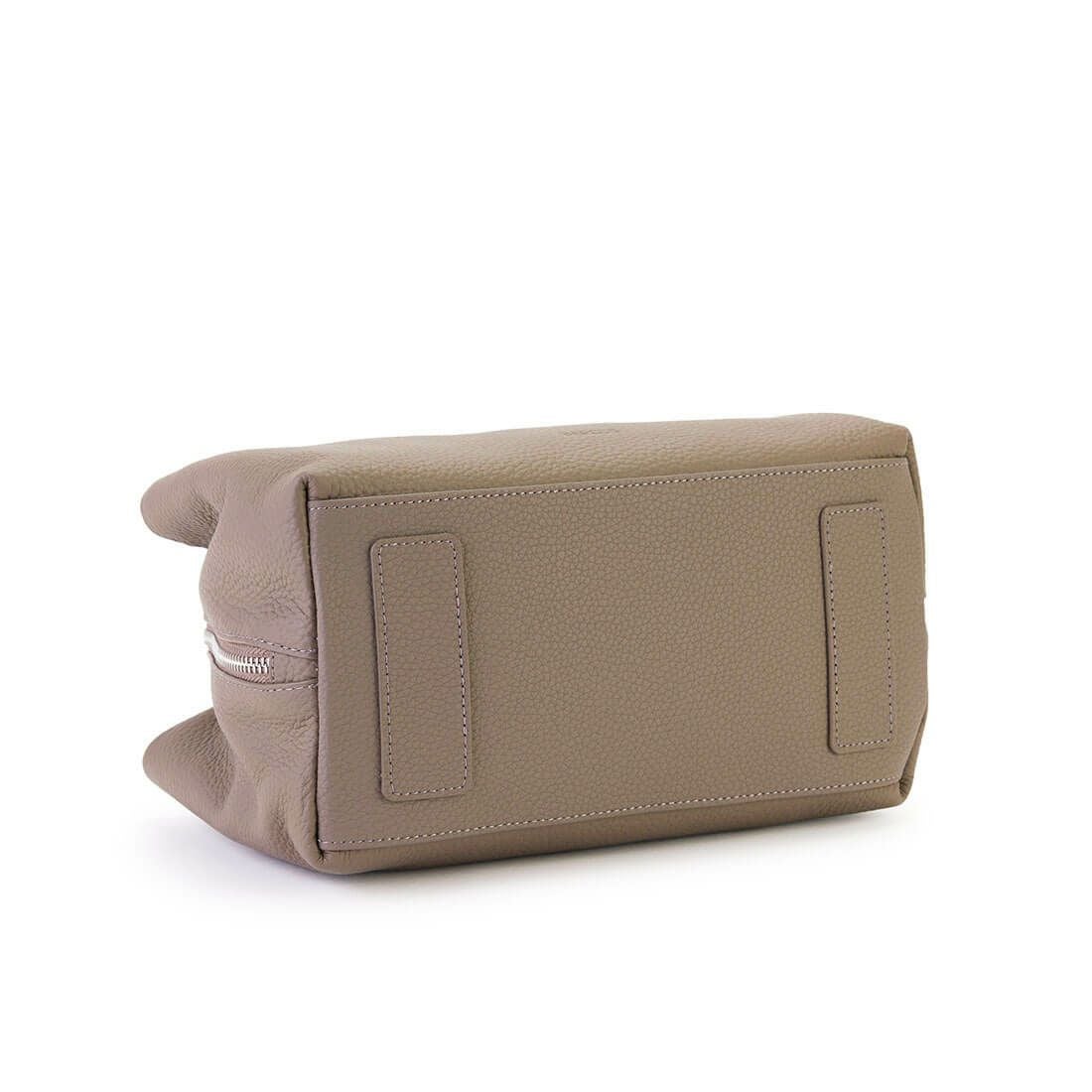 シュリンクレザー3層ハンドバッグ