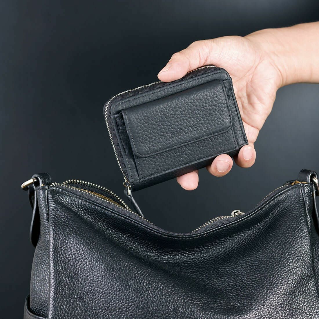 リトルノチップ付き蛇腹ミニウォレット