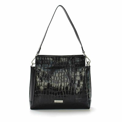 【アウトレット】シャイニングレザークロコダイル型押し2wayショルダー