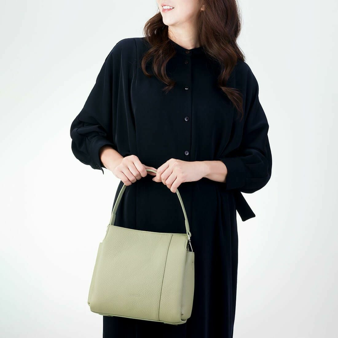 【アウトレット】2wayレザーハンドバッグ